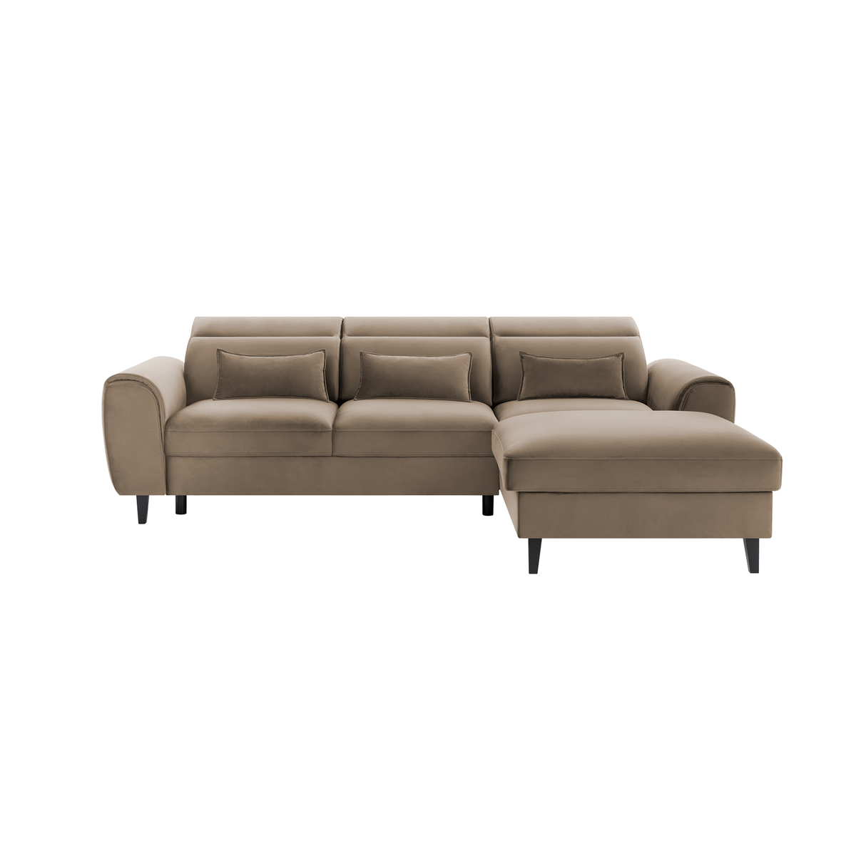 Foble Sectional Storage Sleeper Chaise Sofa - Beige