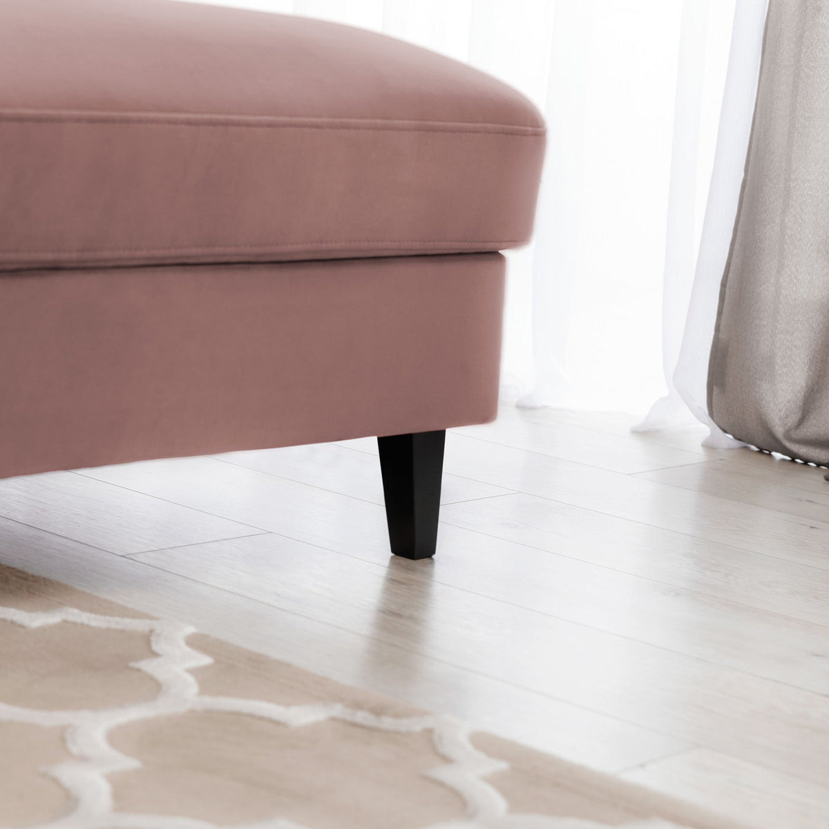 Foble Sectional Storage Sleeper Chaise Sofa - Blush