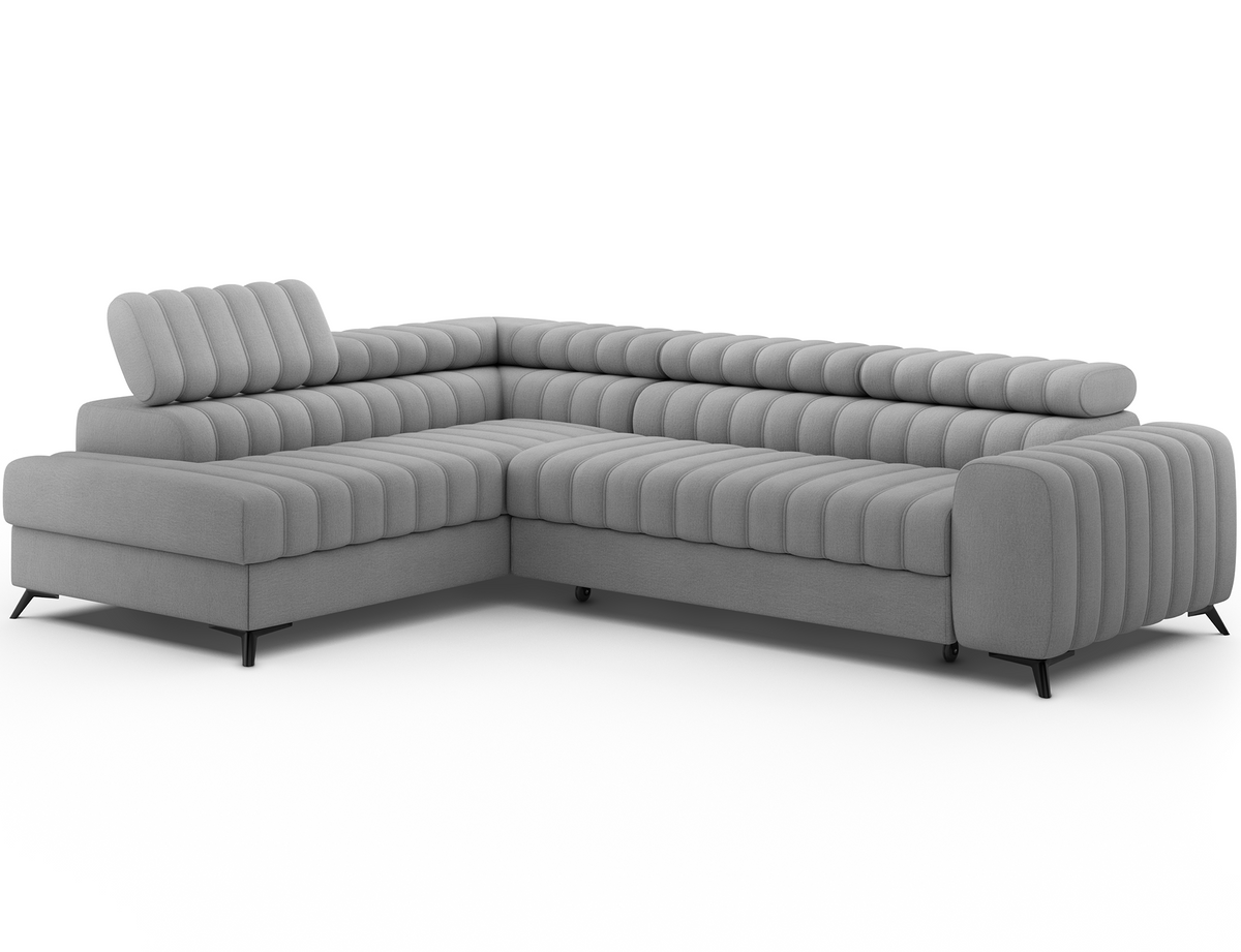 Kanedo Storage Sleeper Sectional Sofa - Grey