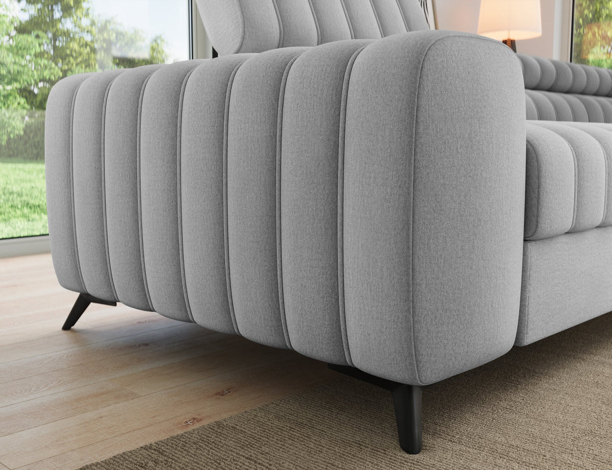 Kanedo Storage Sleeper Sectional Sofa - Grey