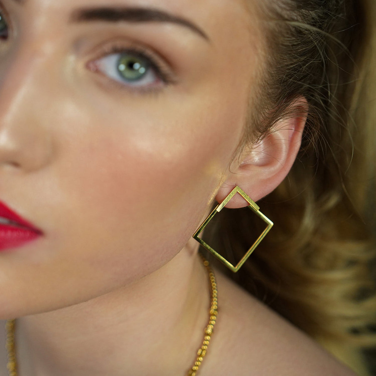 COSTINA: Geometric Hoop & Stud Combo Earrings