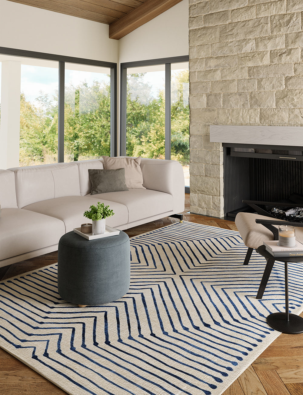 Calator Blue & Ivory Rug