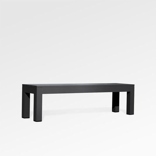 Chestnut Lux Black Aluminum Dining Bench
