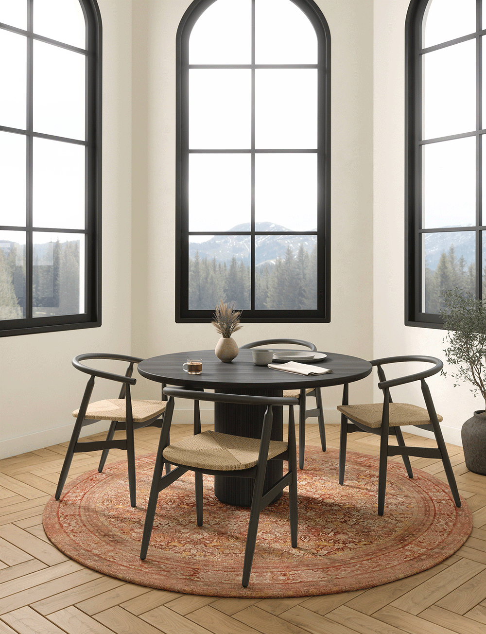 Copera Orange Multi Rug