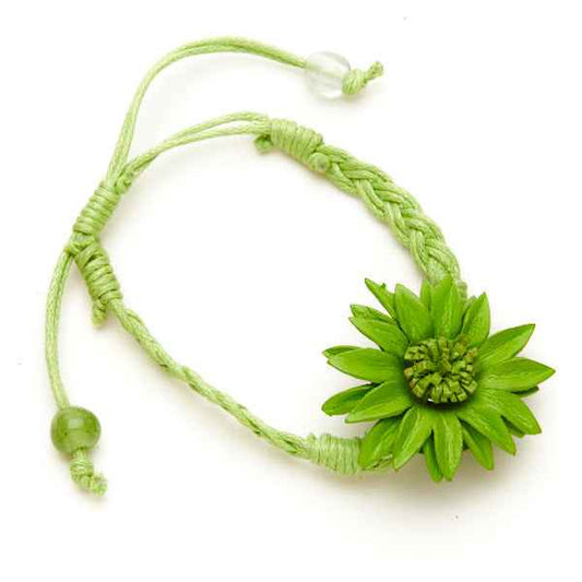 Leather Flower Bracelet