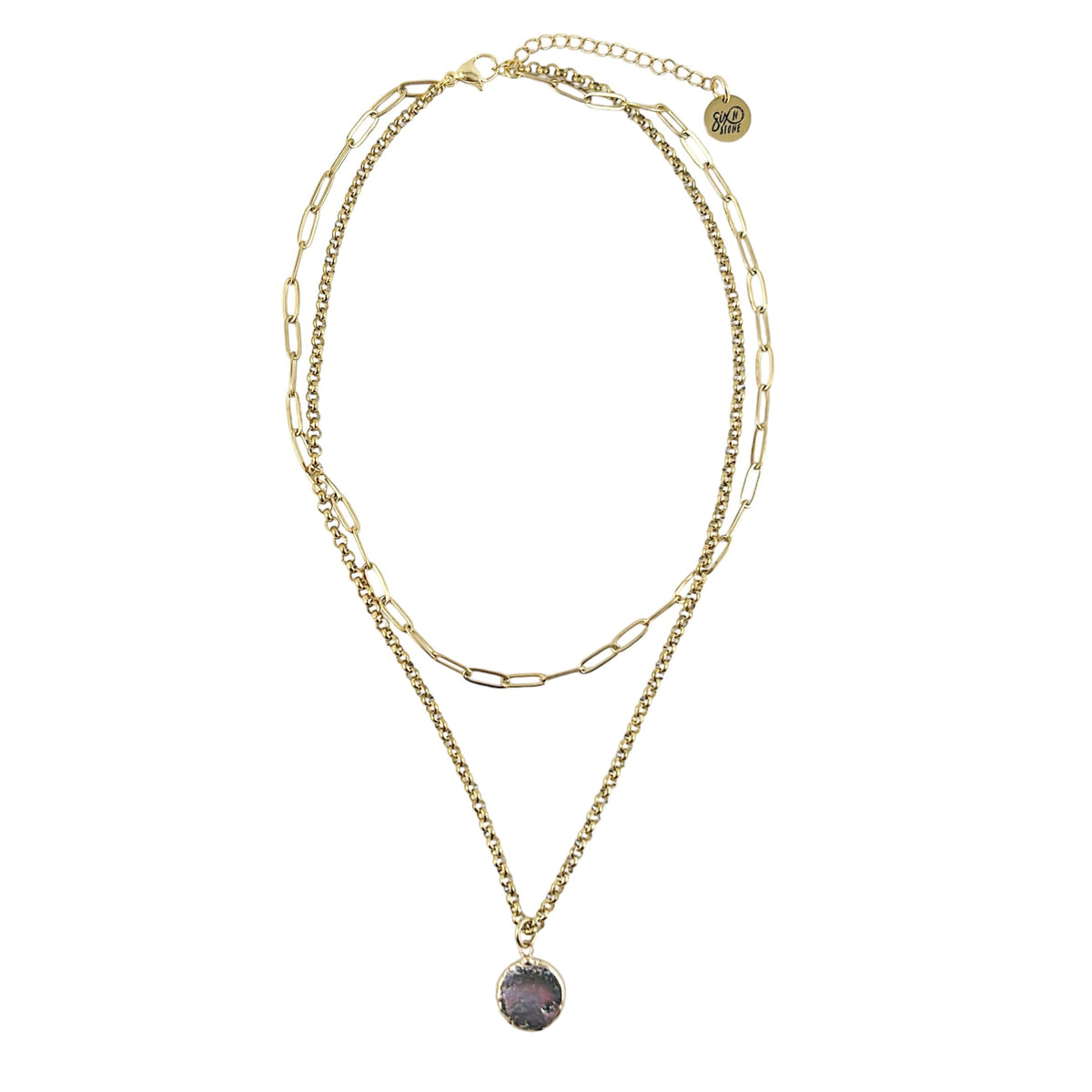 Black Keshi Pearl Double Strand Necklace