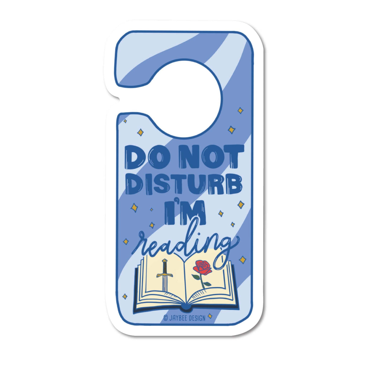 Do Not Disturb I'm Reading Coloured Vinyl Sticker