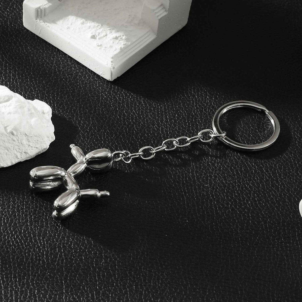 RATA Silver: Balloon Dog Charm Key Ring