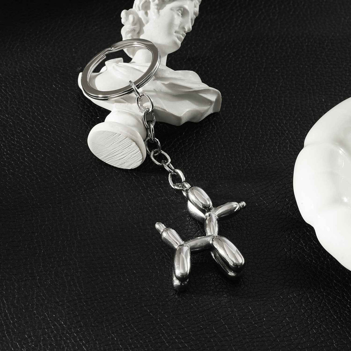 RATA Silver: Balloon Dog Charm Key Ring