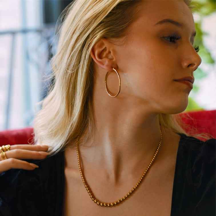 ELIF: Duo Sized Ball-Beads Chain Necklace