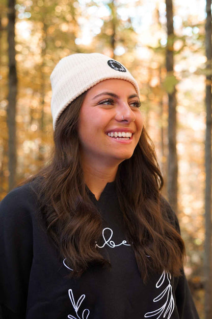 Tuque en laine crème