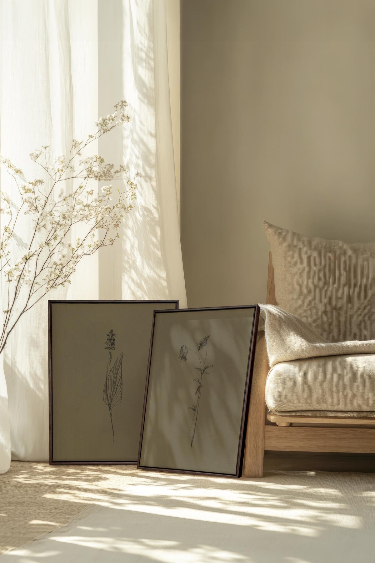 DUO ESPRIT SAUVAGE (2 Oeuvres sur toile étirée)