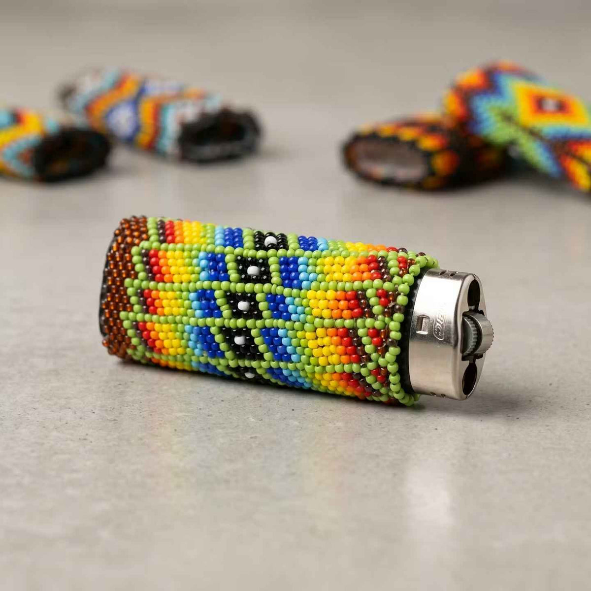Black Beaded Lighter Case