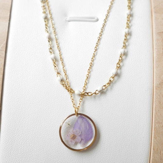 Collier double chaîne Léa  -  (moyen 15mm)