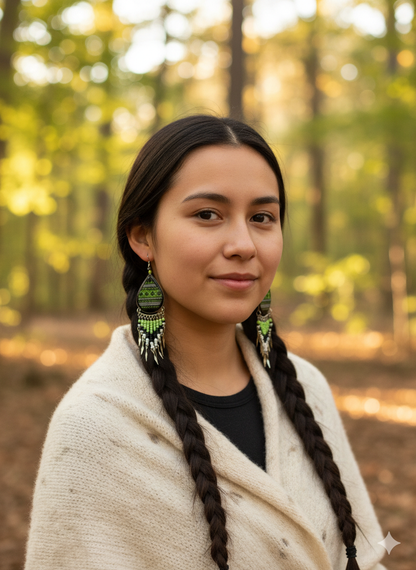 Green Southwestern Earrings