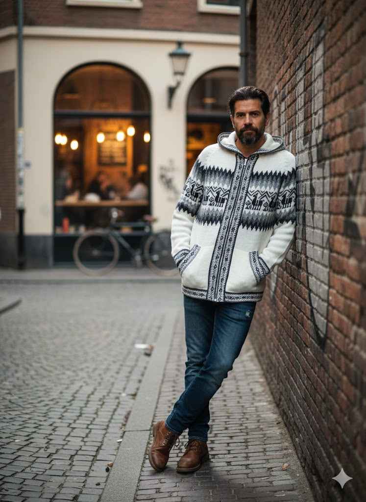 Unisex Alpaca white Sweater