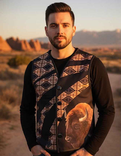 Buffalo Native Vest(Black)