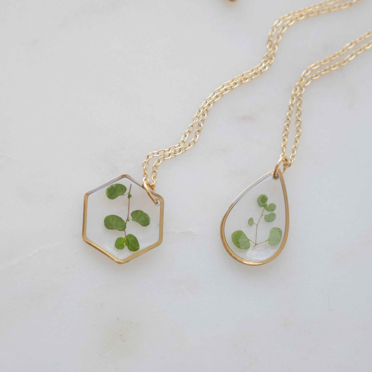 Collier Chloé - feuilles - (moyen 16mm)