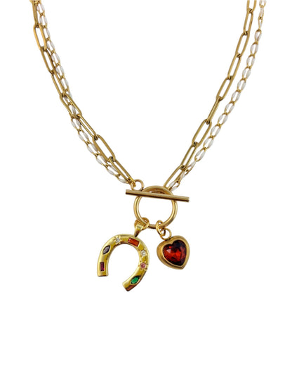 Lucky in Love Gold Necklace