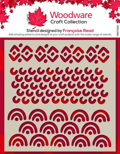 Woodware Batik 6 in x 6 in Stencil