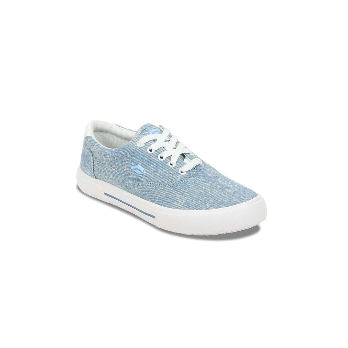 Fishooz Women's Sunwashed Lace Denim/White