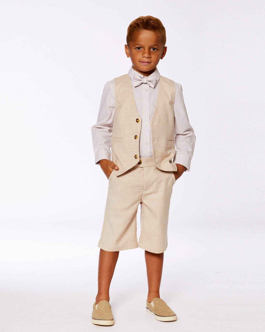 Slant Pocket Bermuda Shorts Light Taupe
