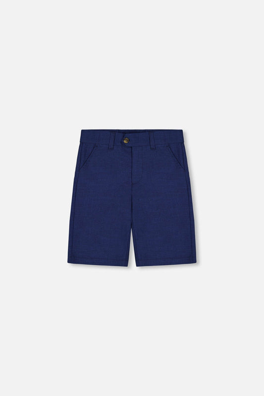 Slant Pocket Bermuda Shorts Navy Blue