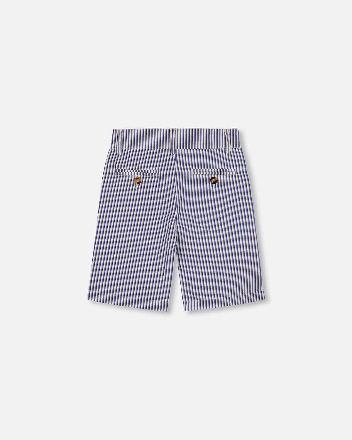 Slant Pocket Bermuda Shorts Royal Blue Striped