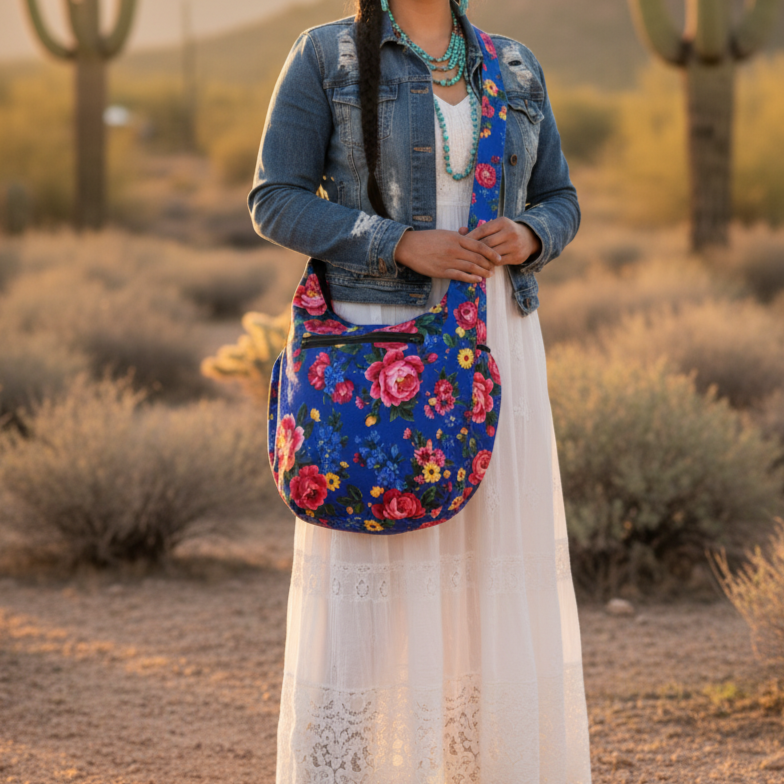Blue Kookum Crossbody Bag