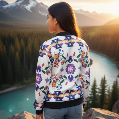 Ivory Bloom Kids Bomber