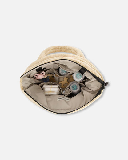 Diaper Bag With Changing Mat Light Beige