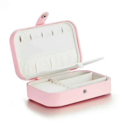 Treasure Keeper: Pink Pu Leather Jewelry Box For Rings, Necklaces & More
