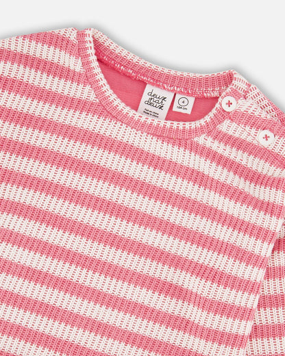 Striped Sweater Pink And White