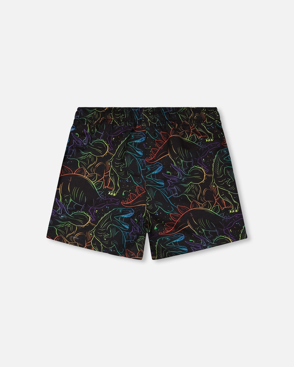 Swim Trunks Black Dinosaur Print