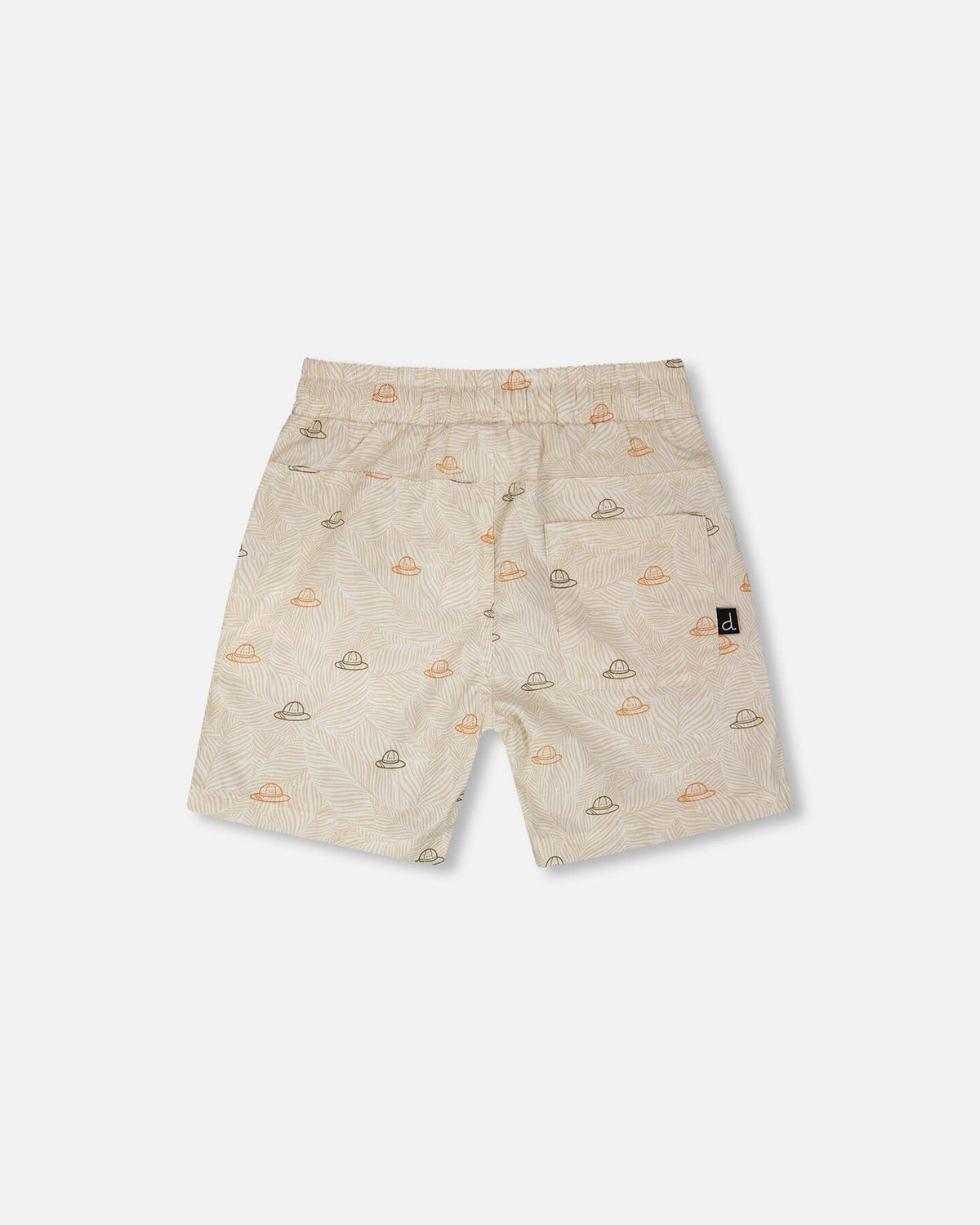 Poplin Shorts Beige Safari Print