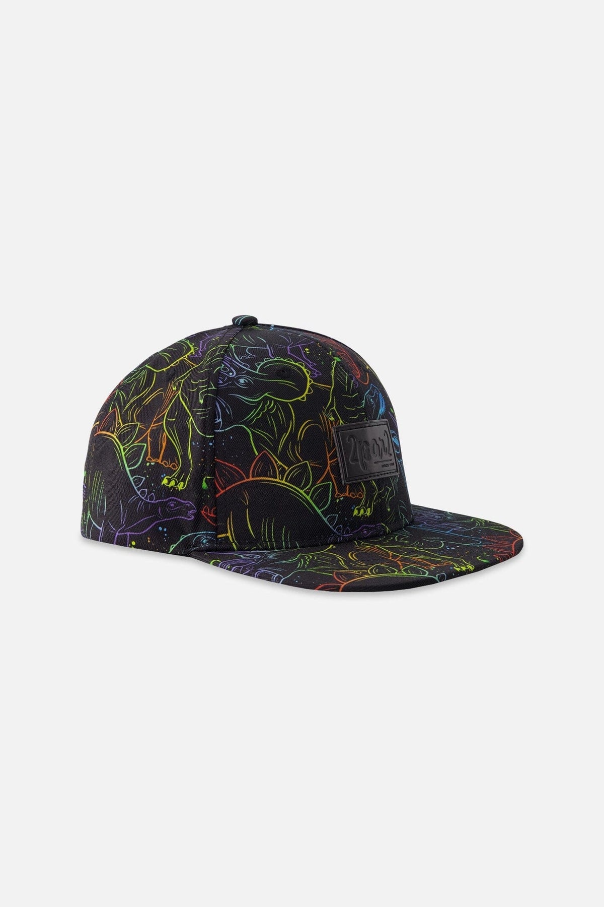 Cap Black Dinosaur Print
