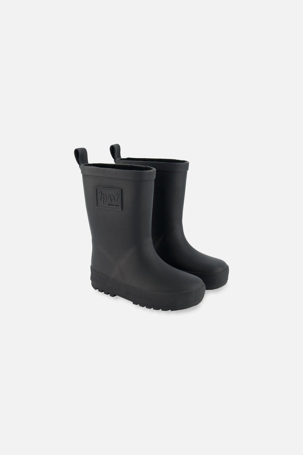 Rain Boots In Natural Rubber Black