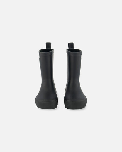 Rain Boots In Natural Rubber Black