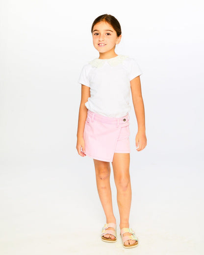 Stretch Twill Skort Pink