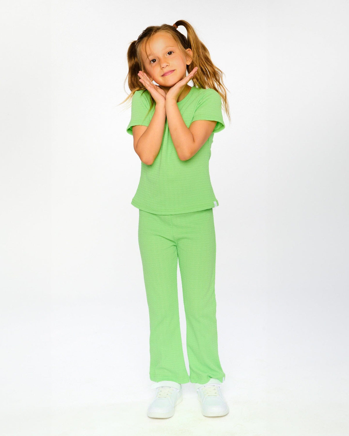 Crinkle Jersey Leggings Mint Green