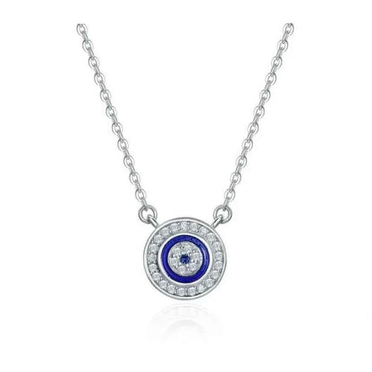 Guardian Evil Eye Sterling Silver Pendant Necklace
