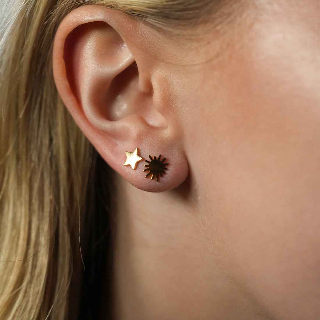 HEAVENLY 2-Pair Stud Earrings Set