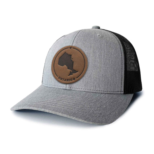 Ontario Leather Patch Trucker Hat