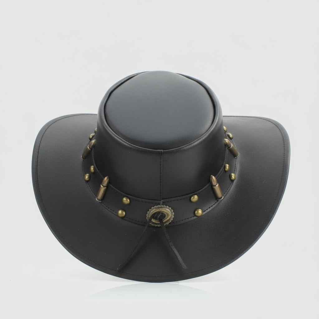 Shapeable Cowboy Hat with 12 Gauge Bullet Slice & Embellishments