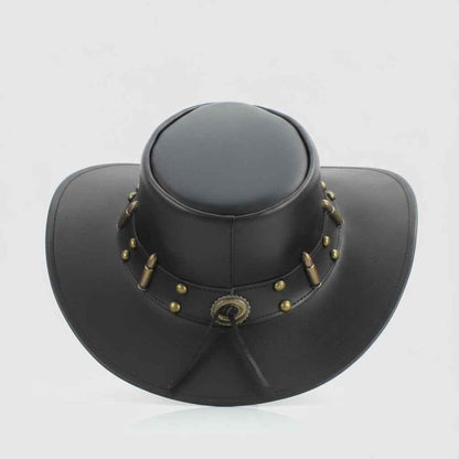 Shapeable Cowboy Hat with 12 Gauge Bullet Slice & Embellishments