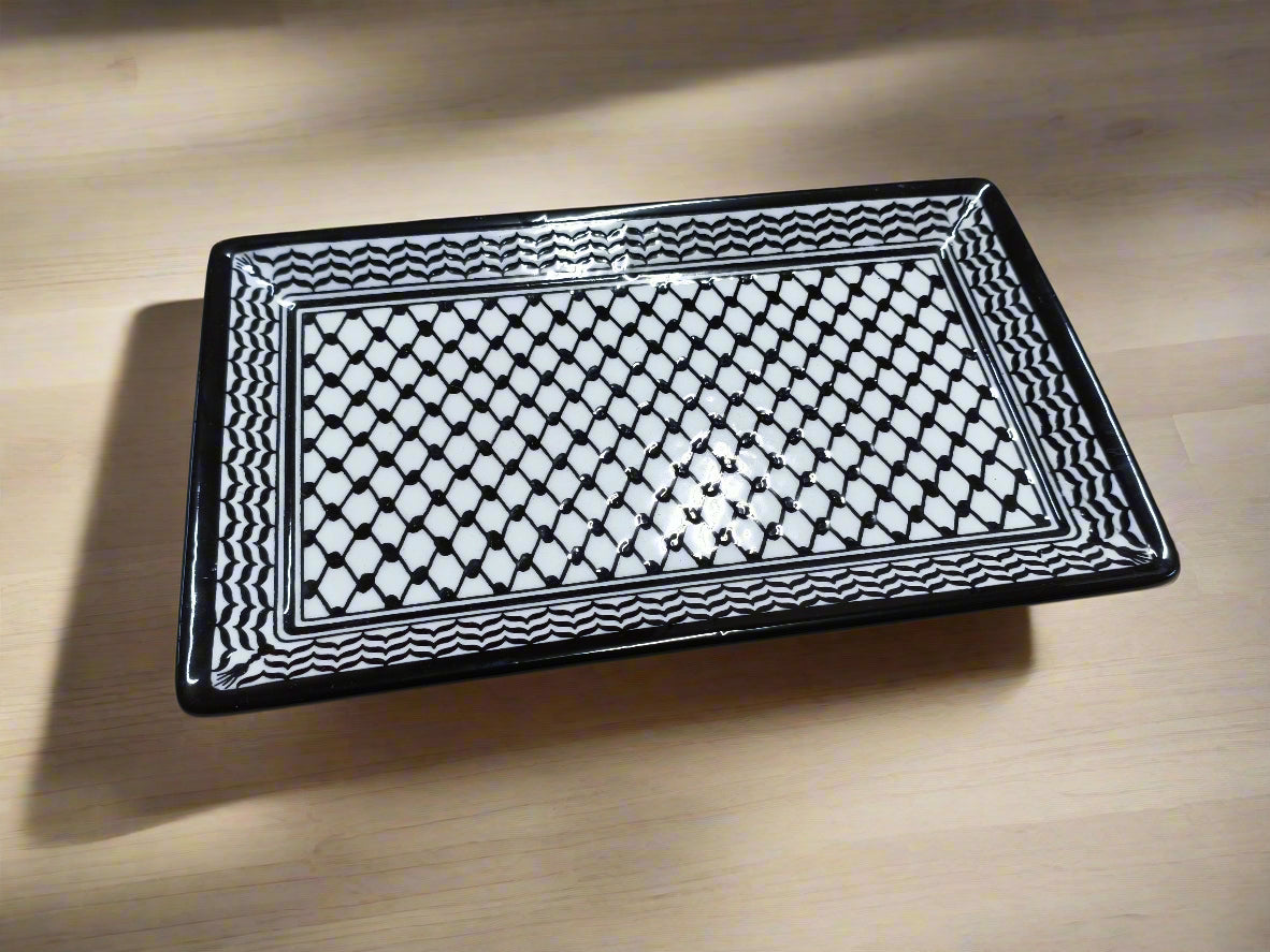 Handmade Palestinian Ceramic Tray Unique Home Décor Gift