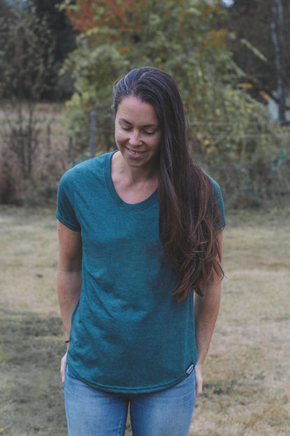 Women's Eco Tee - Blank Apparel - Heather Green
