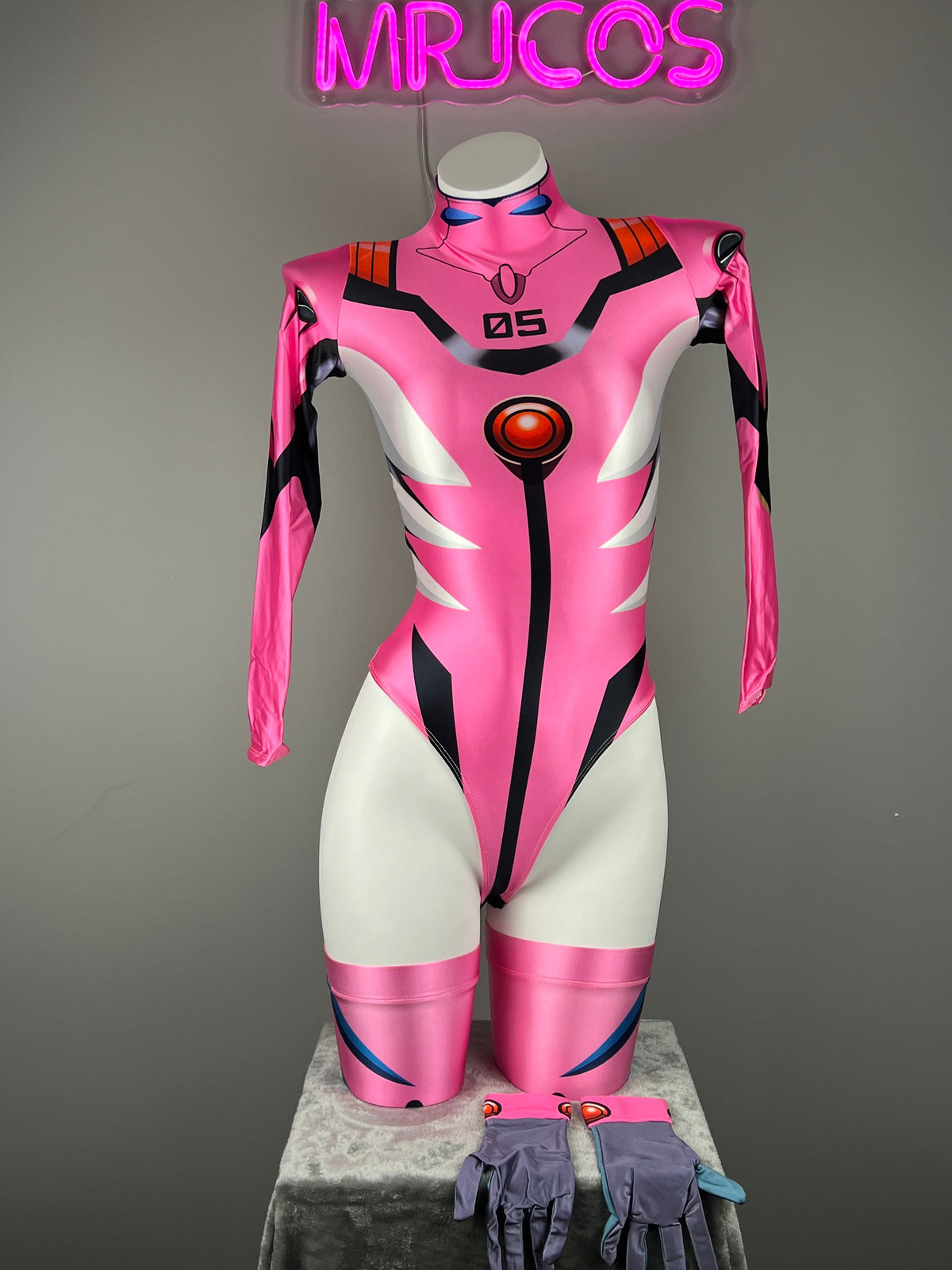 Anime Style Spandex Cosplay BodySuit Plugsuit Halloween Costume