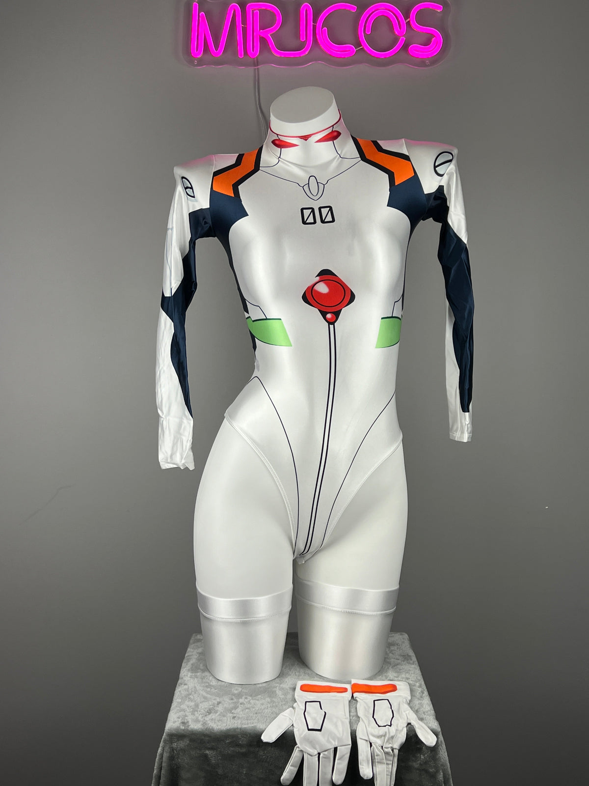 Anime Style Spandex Cosplay BodySuit Plugsuit Halloween Costume