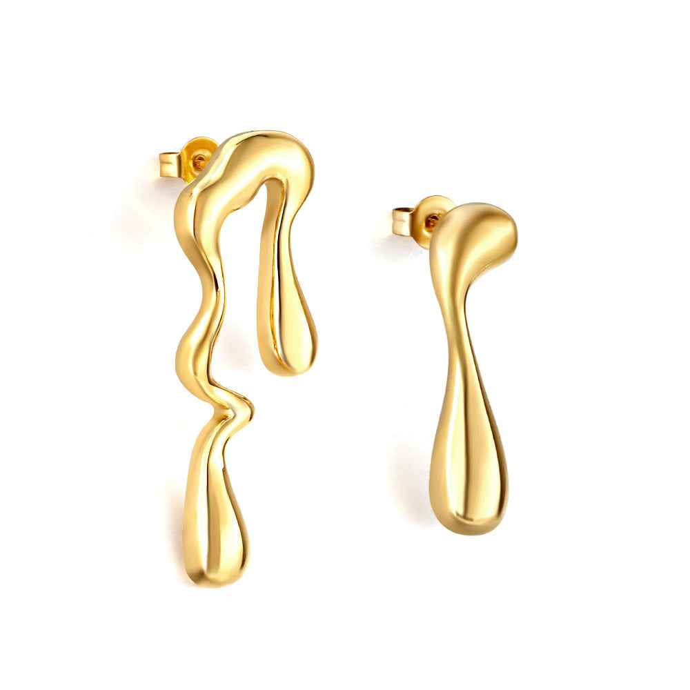 Asymmetric Drop Earrings